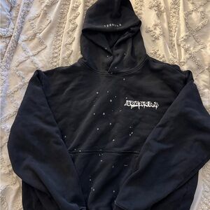 YOUNGLA Black Splatter Hoodie